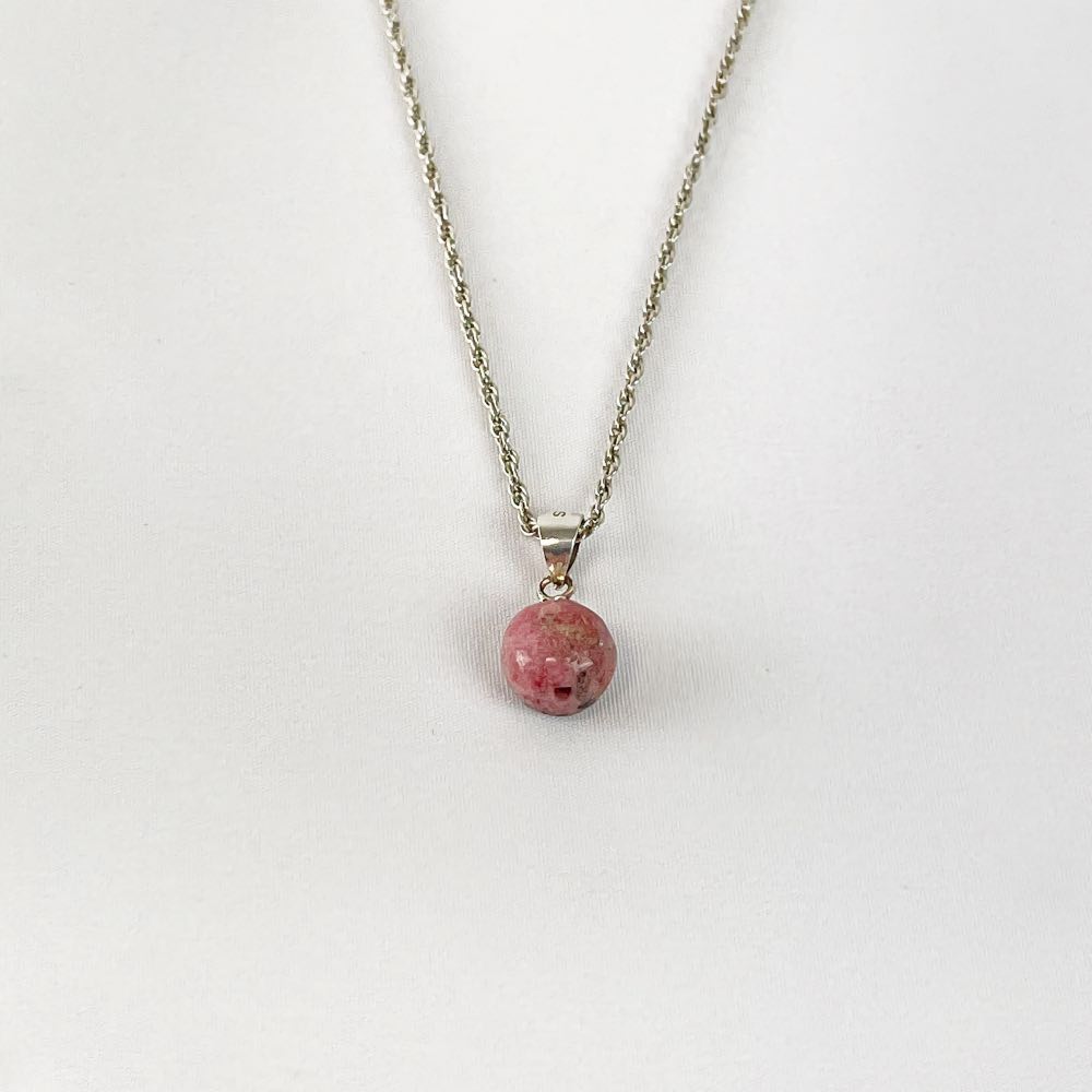 Pendentif Rhodonite