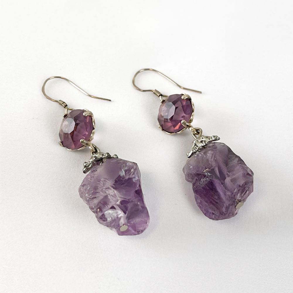 Boucle d'oreille Améthyste
