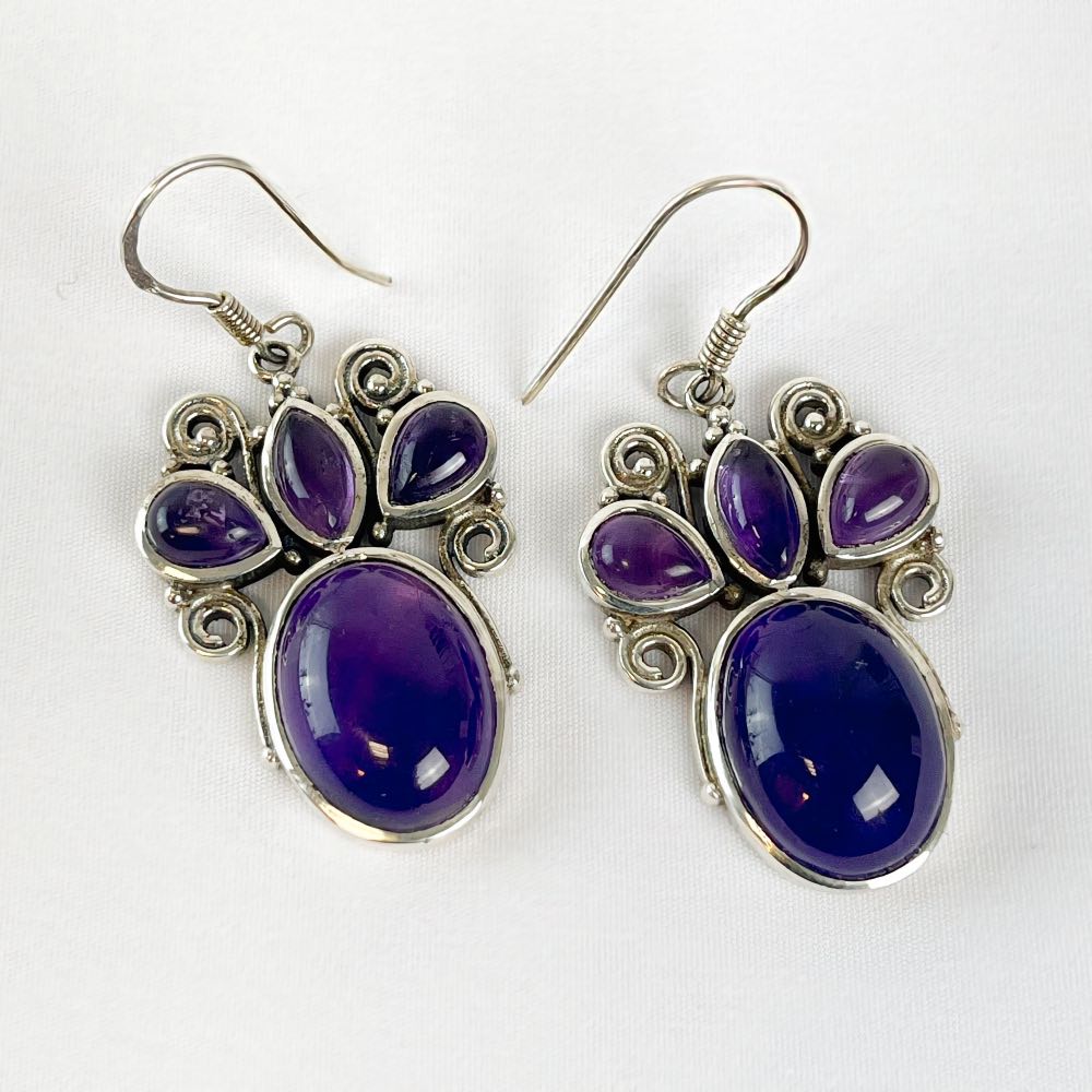 Boucle d'oreille Améthyste