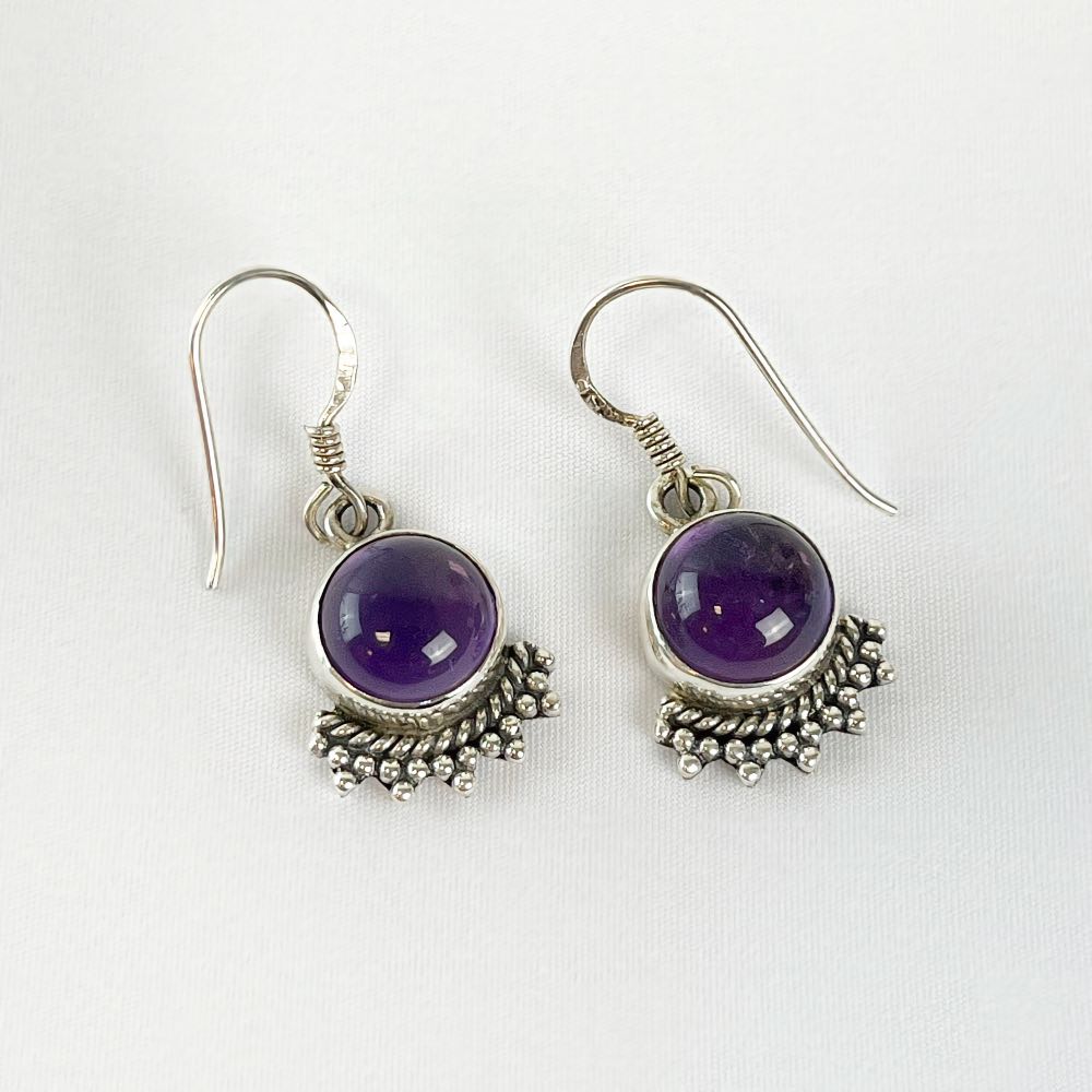 Boucle d'oreille Améthyste