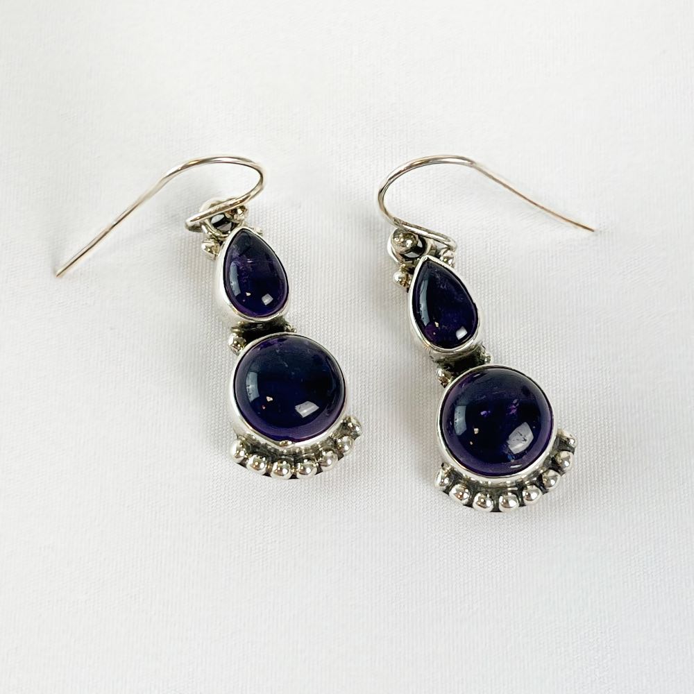 Boucle d'oreille Améthyste