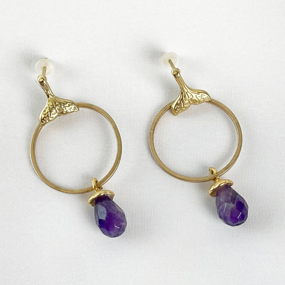 Boucle d'oreille Améthyste
