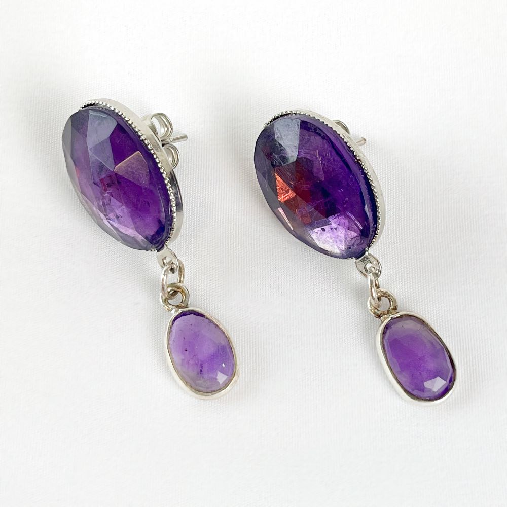 Boucle d'oreille Améthyste