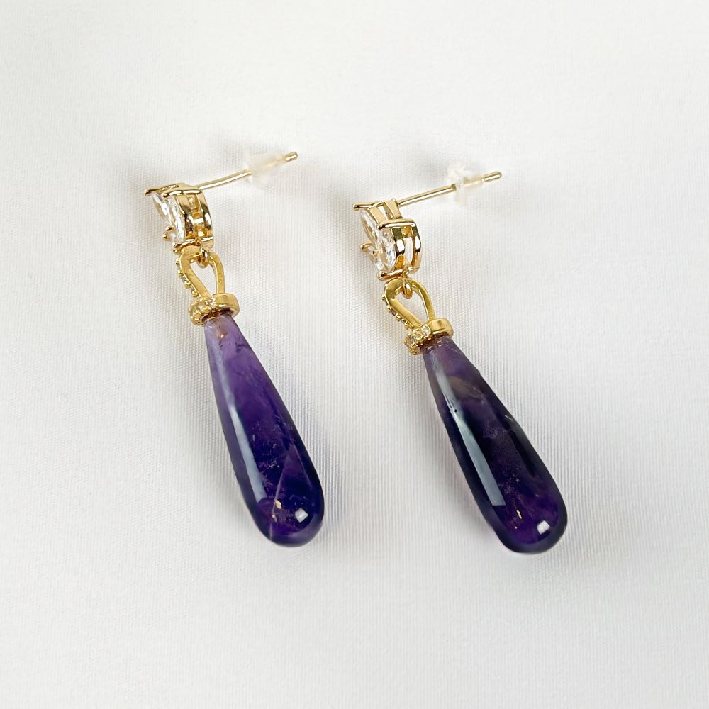 Boucle d'oreille Améthyste