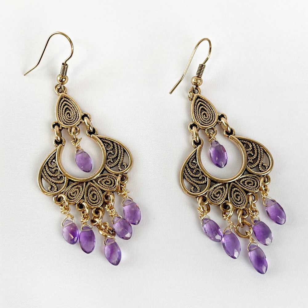 Boucle d'oreille Améthyste