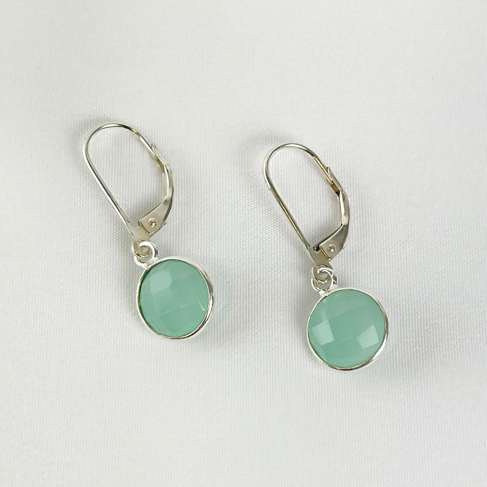 Boucle d'oreille Calcédoine