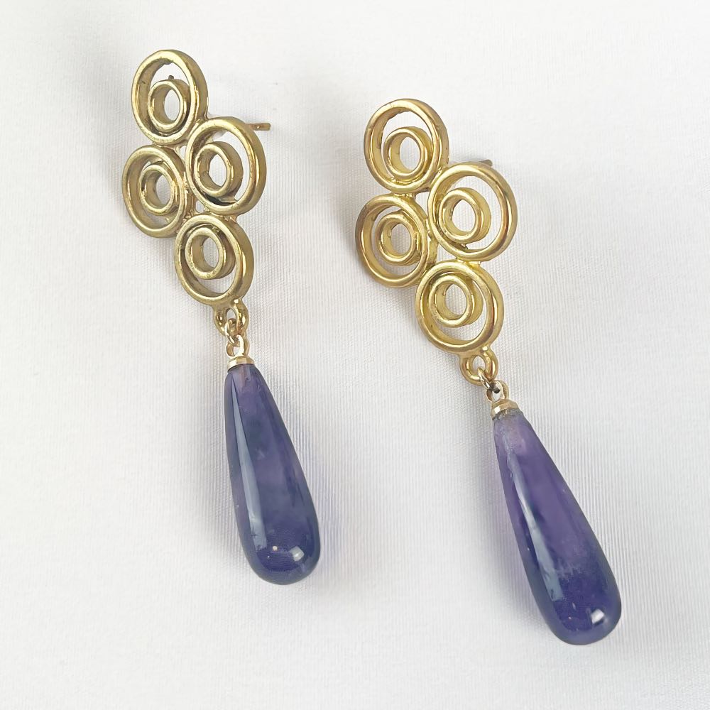 Boucle d'oreille Améthyste