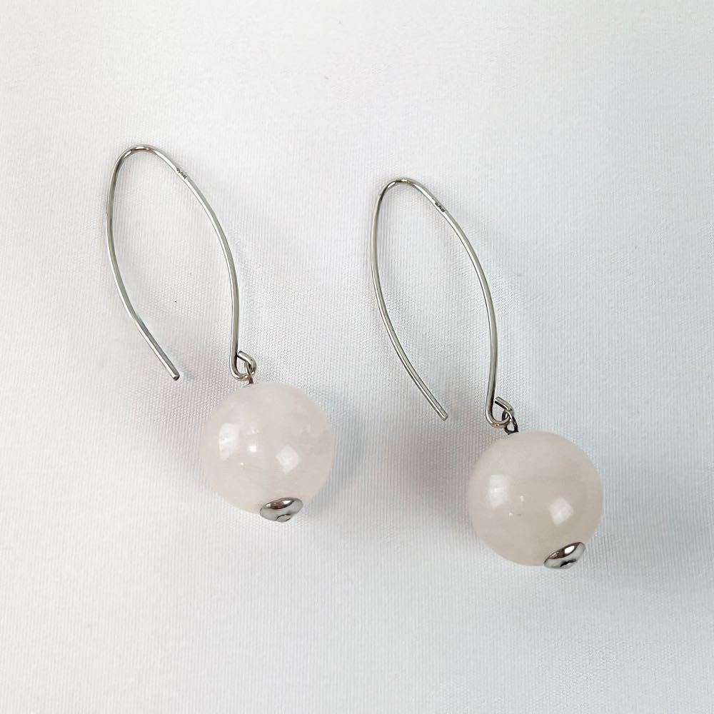 Boucle d'oreille Quartz Rose