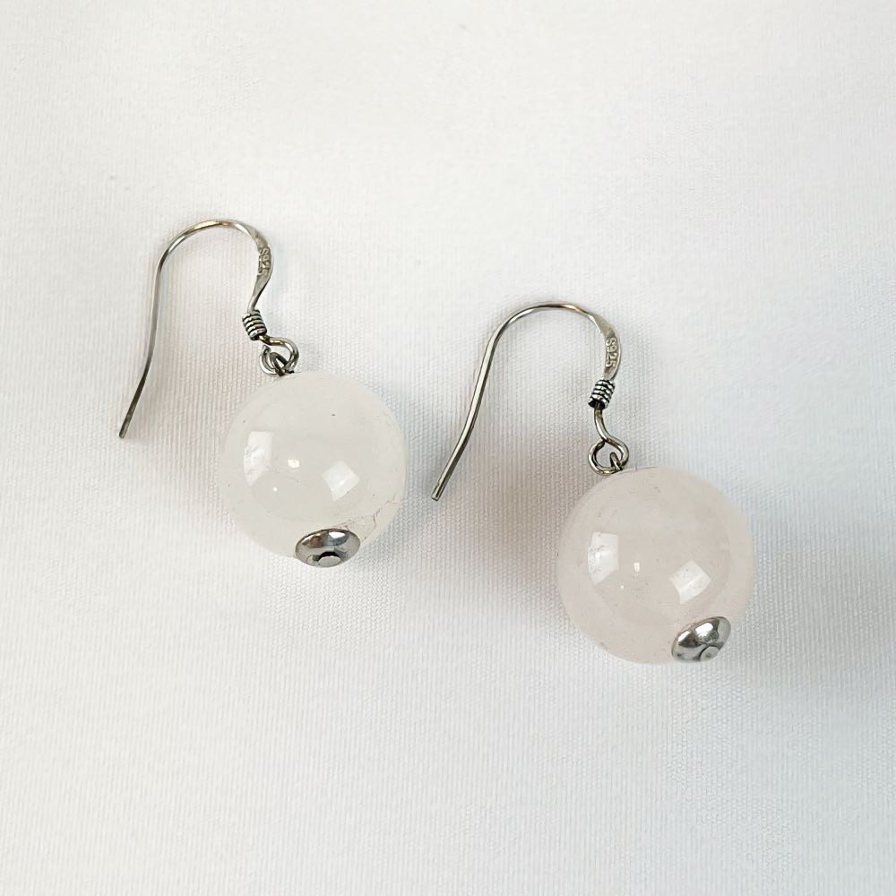 Boucle d'oreille Quartz Rose