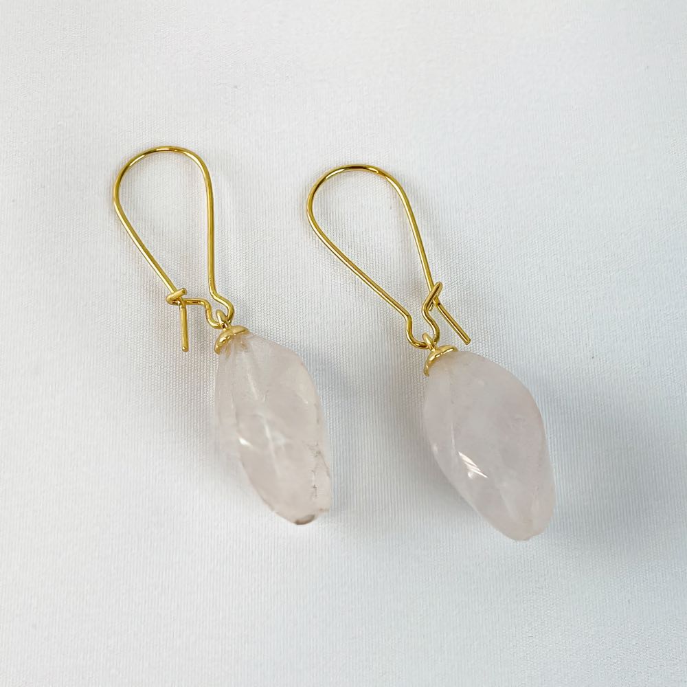 Boucle d'oreille Quartz Rose