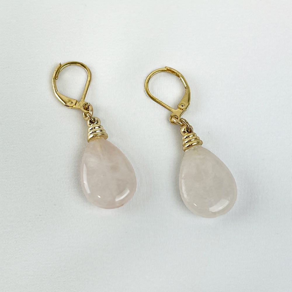 Boucle d'oreille Quartz Rose