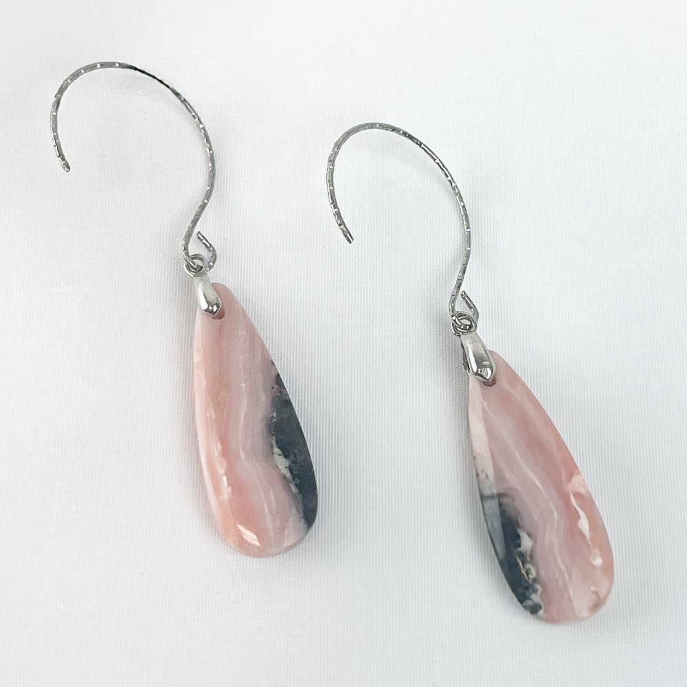 Boucle d'oreille Opale Rose
