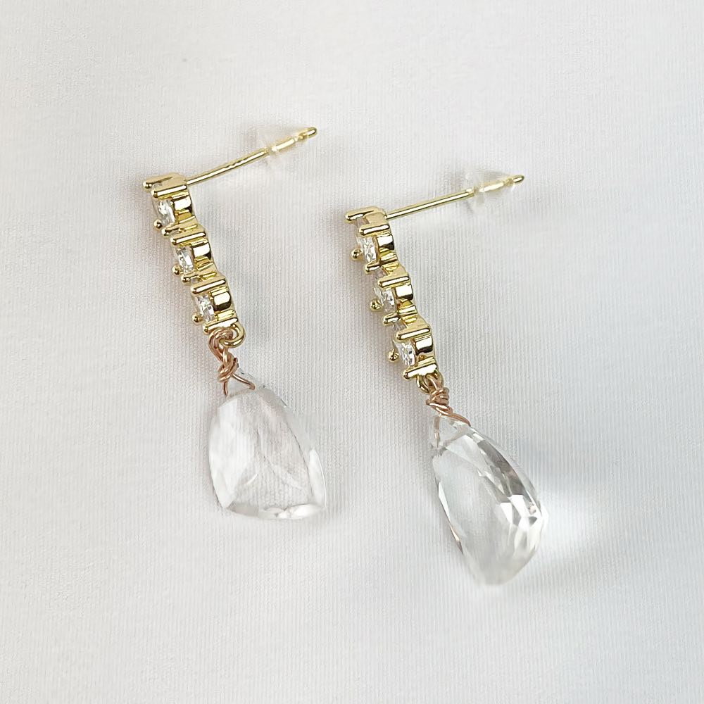 Boucle d'oreille Cristal de Roche