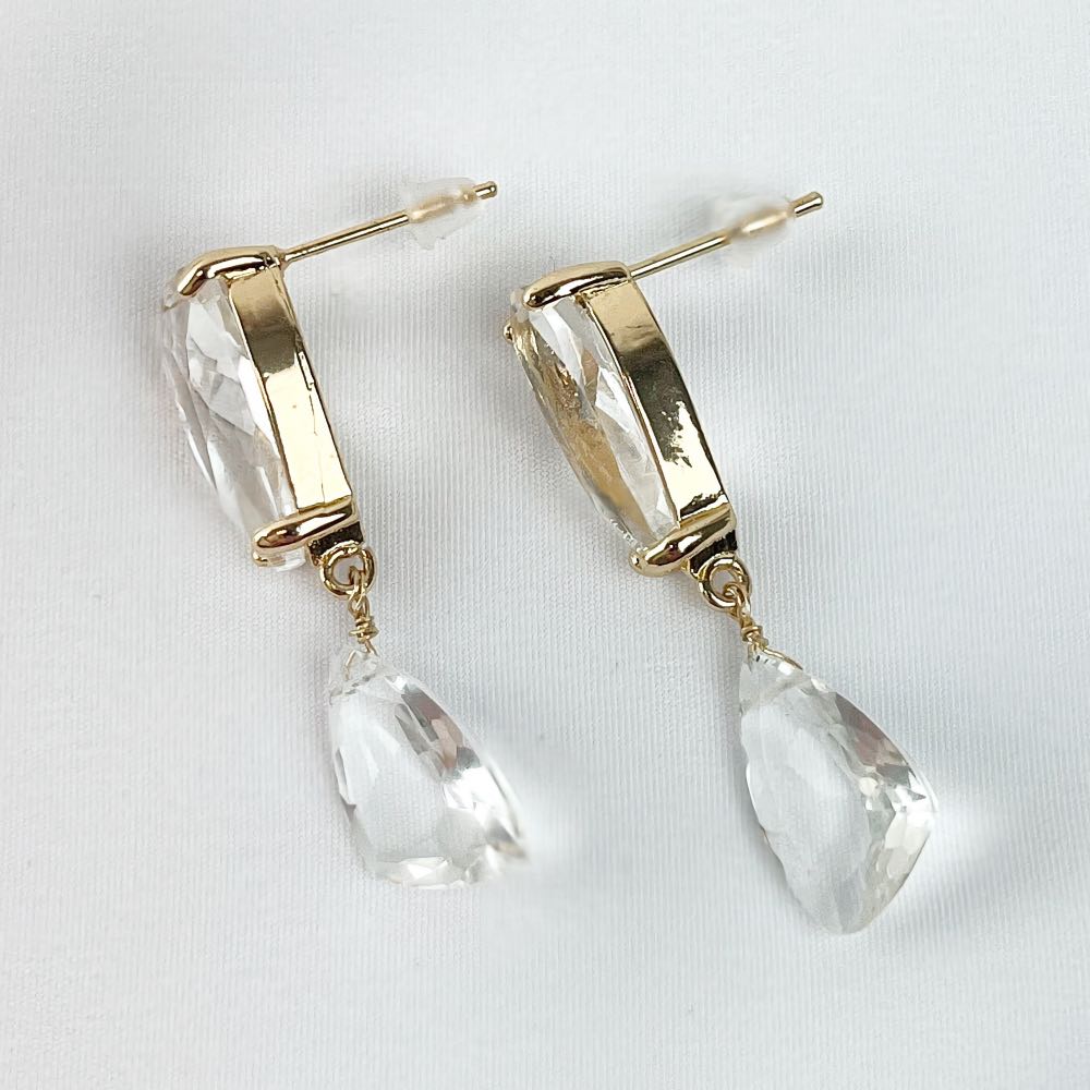 Boucle d'oreille Cristal de Roche