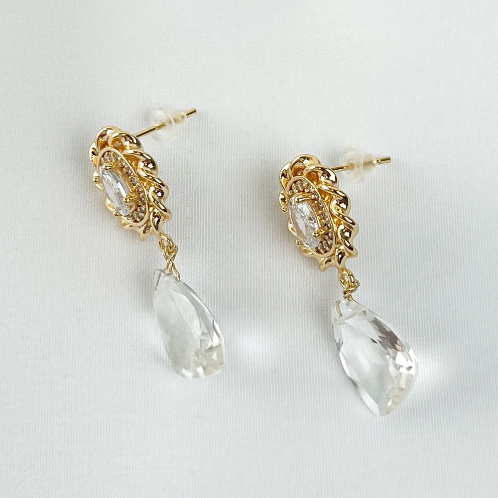 Boucle d'oreille Cristal de Roche