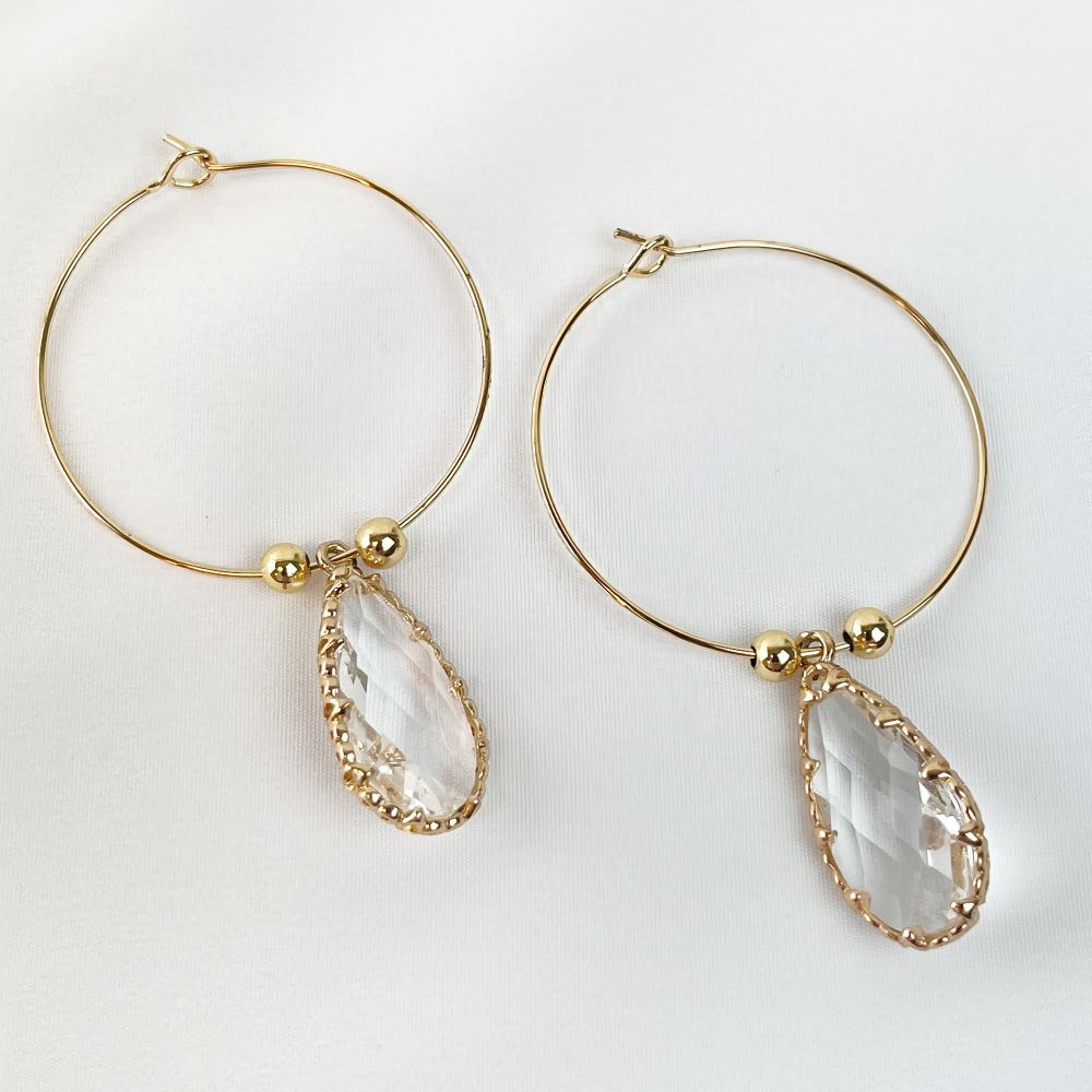 Boucle d'oreille Cristal de Roche
