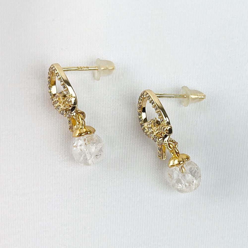 Boucle d'oreille Cristal de Roche
