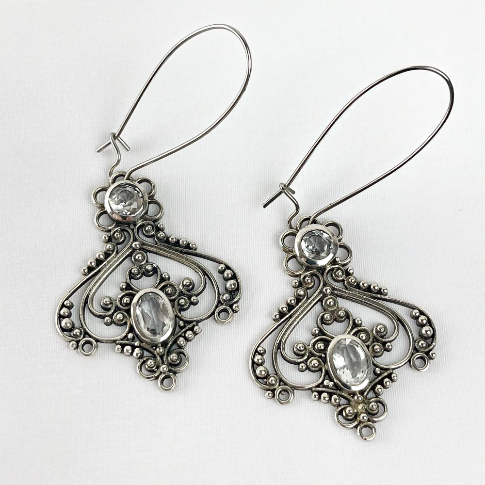Boucle d'oreille Cristal de Roche