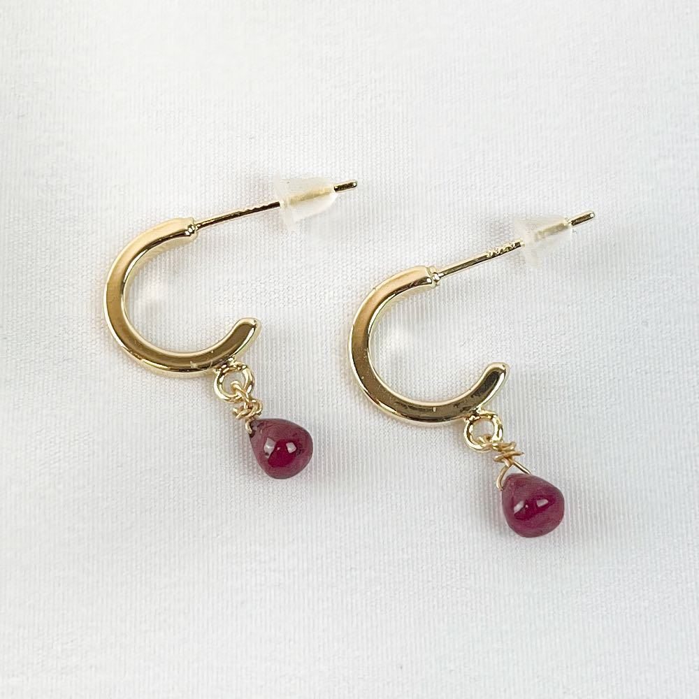 Boucle d'oreille Rubis