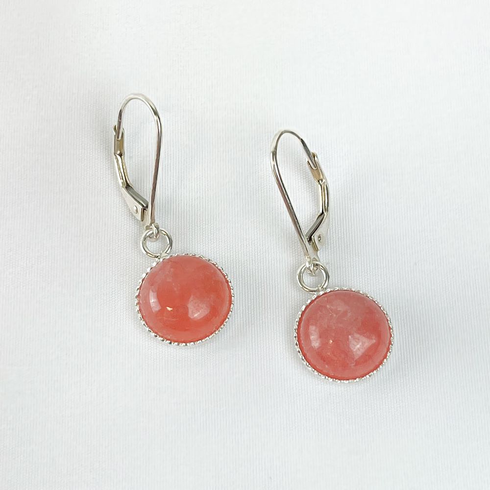 Boucle d'oreille Rhodochrosite