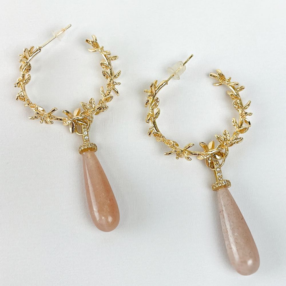 Boucle d'oreille Pierre de Soleil