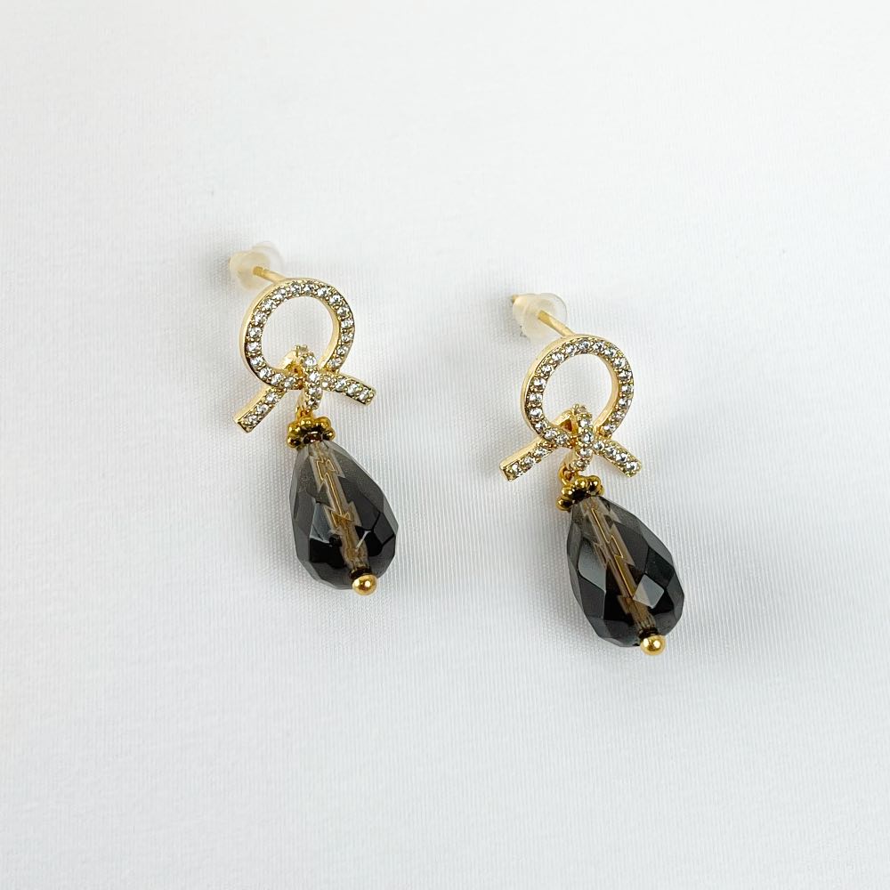 Boucle d'reille Quartz Fumé