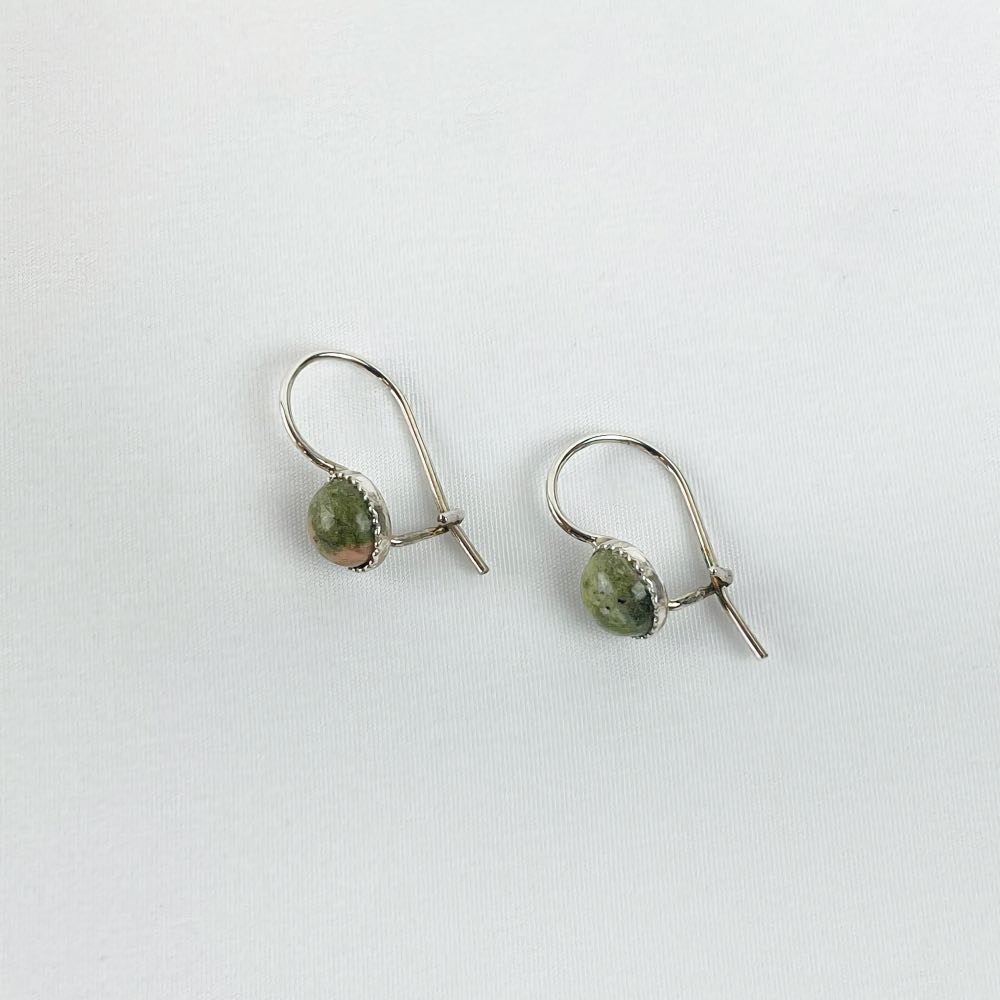 Boucle d'oreille Unakite