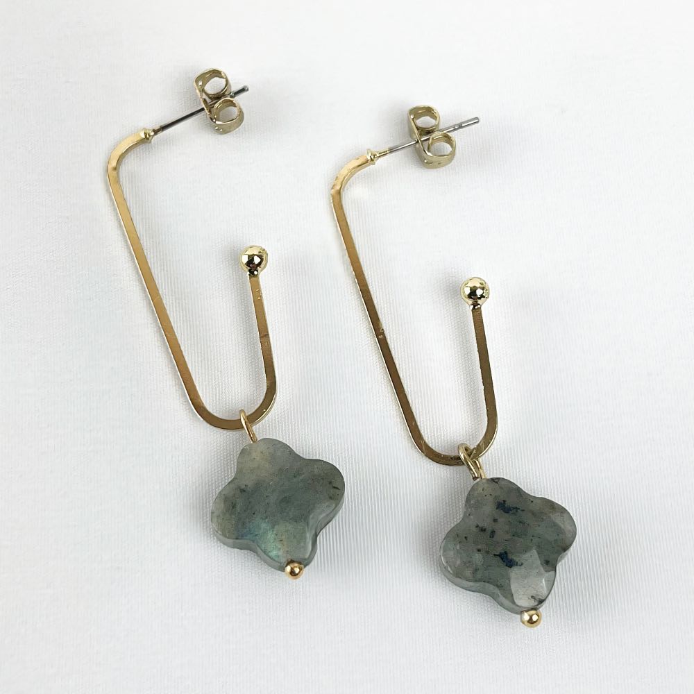 Boucle d'oreille Labradorite