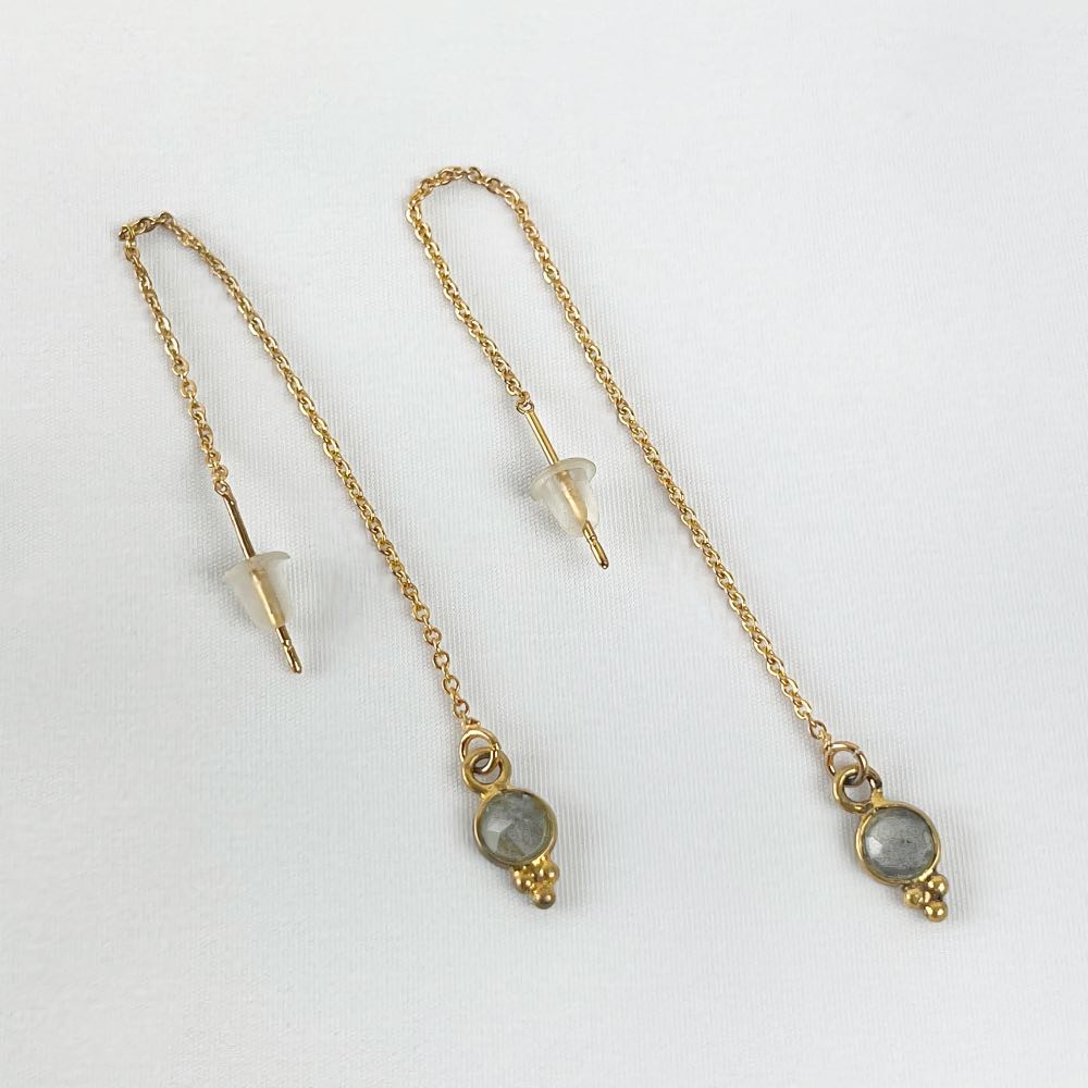 Boucle d'oreille Labradorite