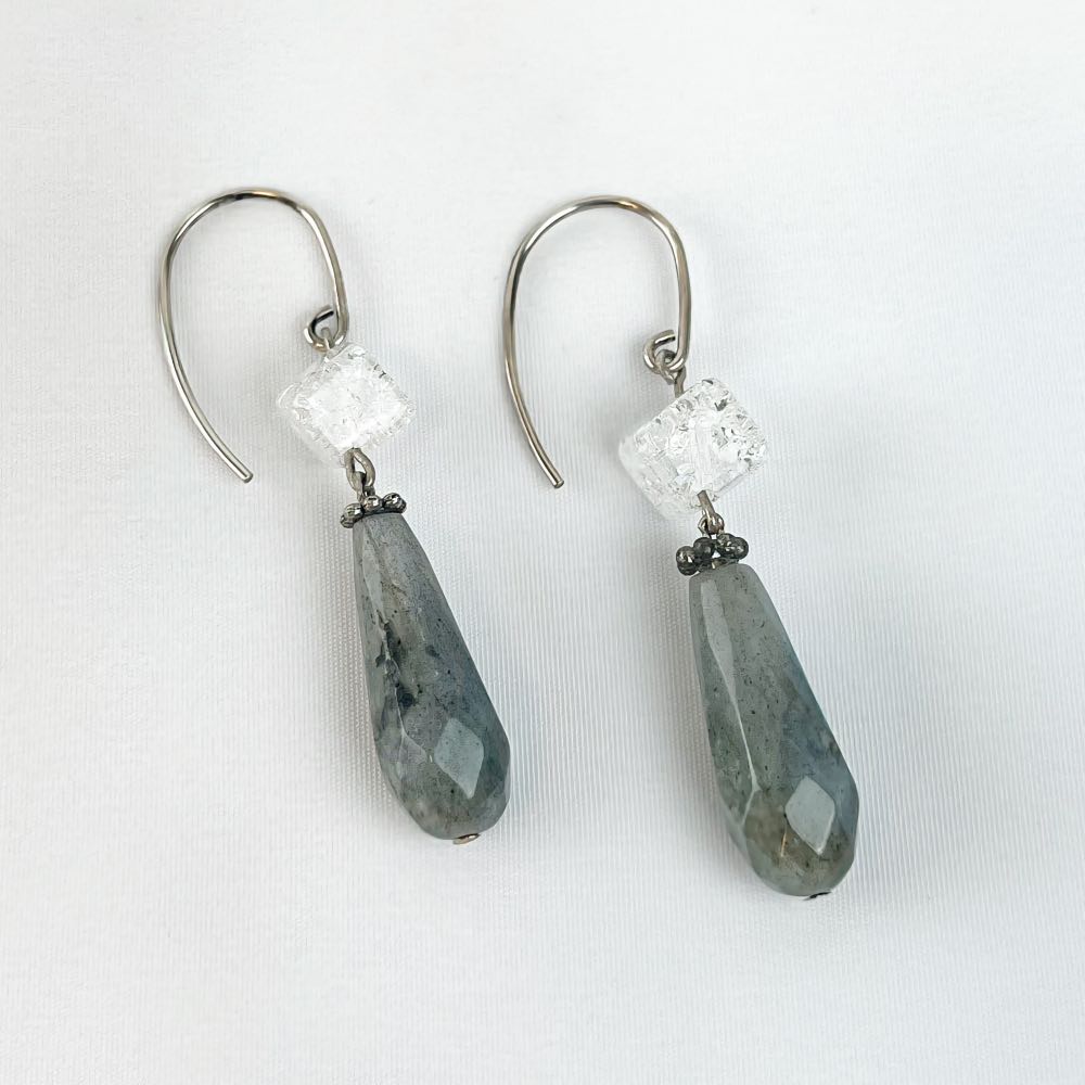 Boucle d'oreille Labradorite