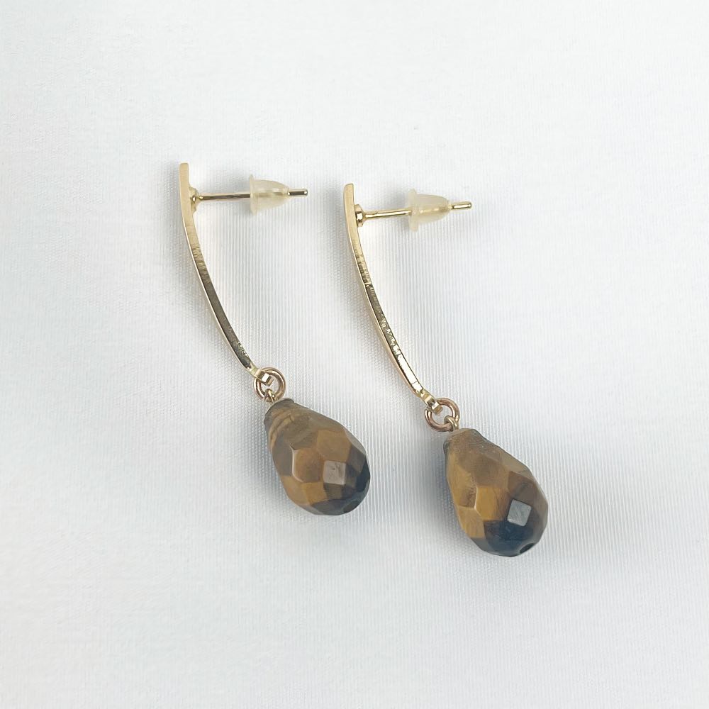 Boucle d'oreille Oeil de Tigre