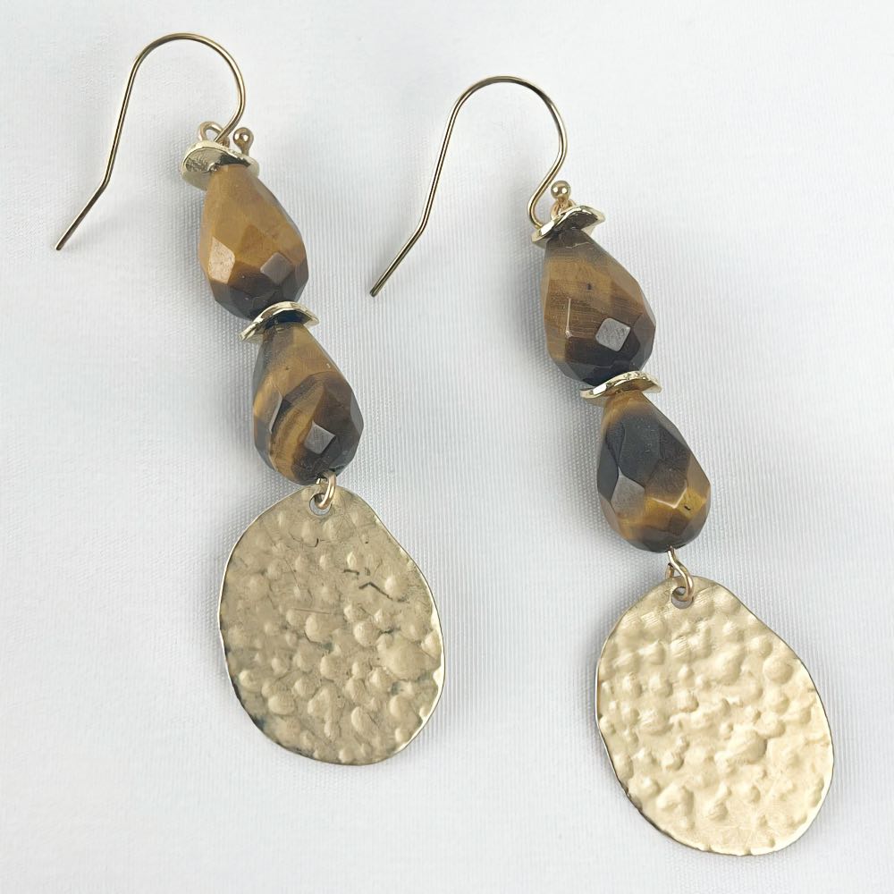 Boucle d'oreille Oeil de Tigre