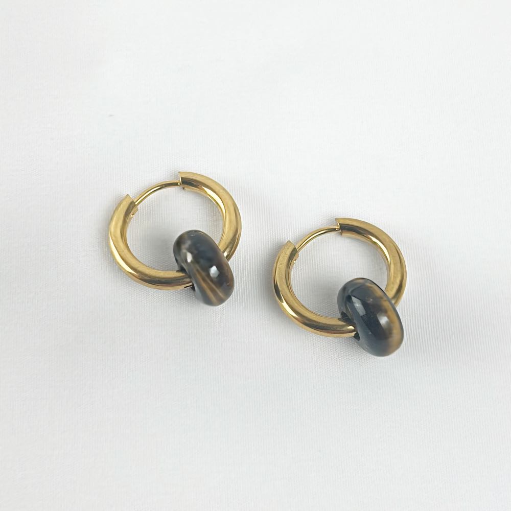 Boucle d'oreille Oeil de Tigre