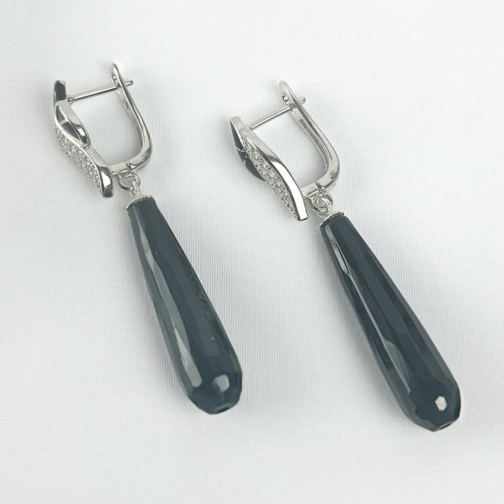 Boucle d'oreille Onyx