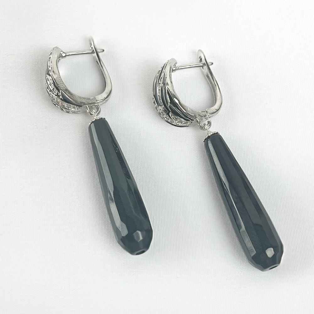 Boucle d'oreille Onyx