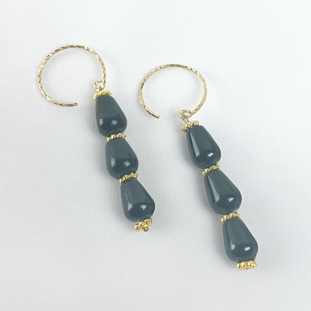 Boucle d'oreille Onyx