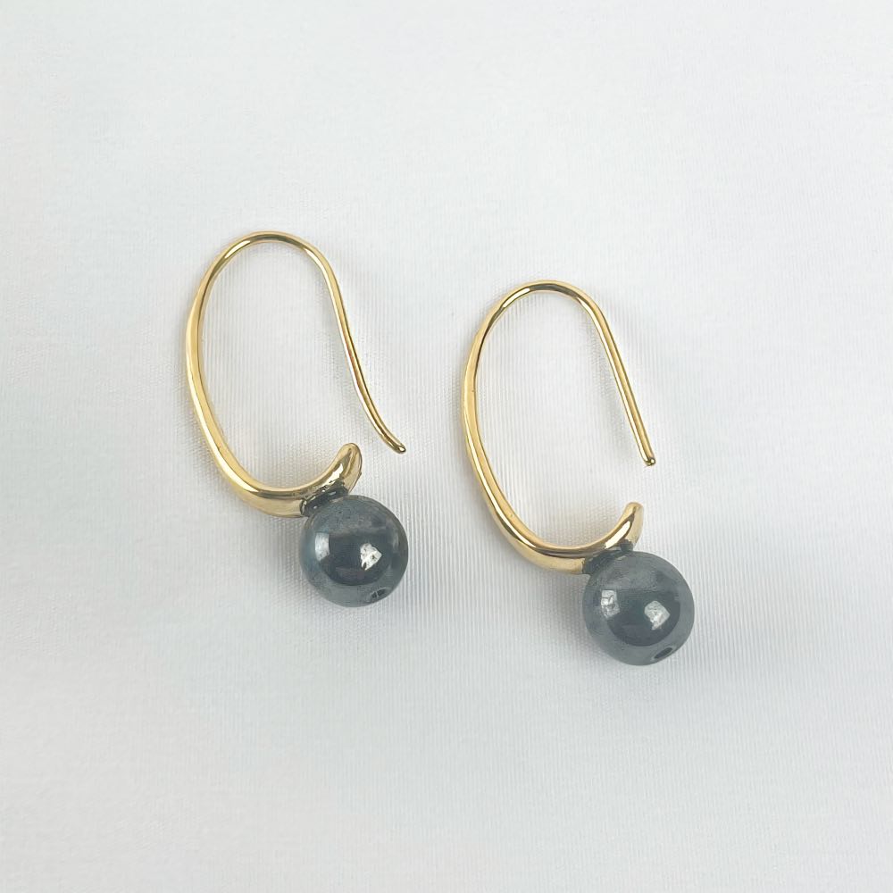Boucle d'oreille Hématite