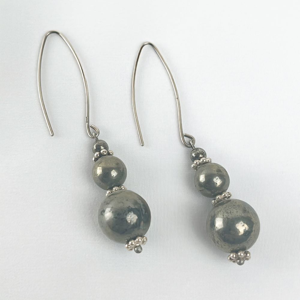 Boucle d'oreille Pyrite