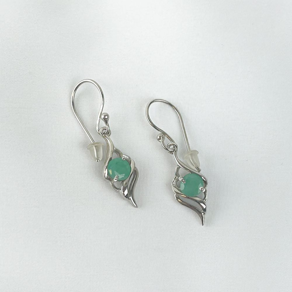 Boucle d'oreille Émeraude