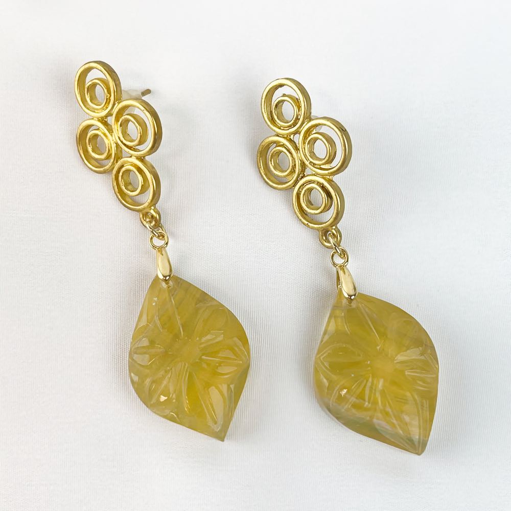 Boucle d'oreille Fluorine