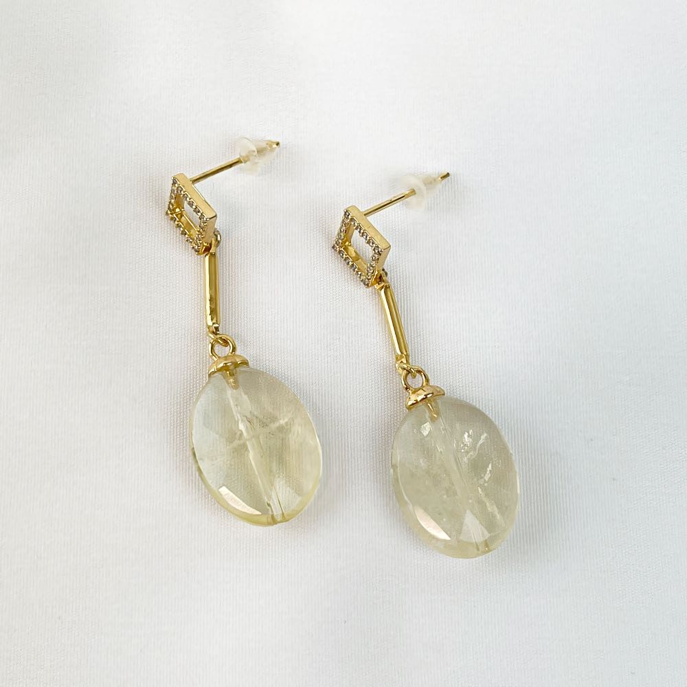Boucle d'oreille Citrine