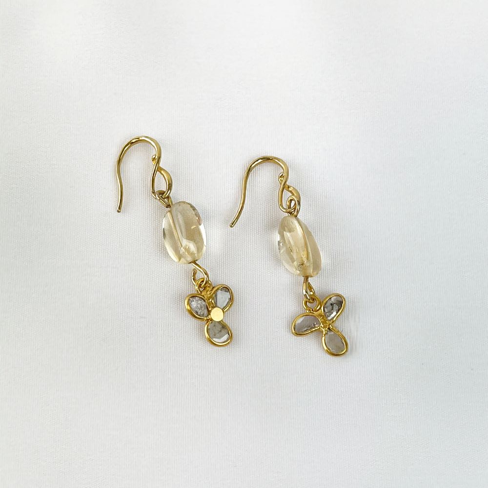 Boucle d'oreille Citrine