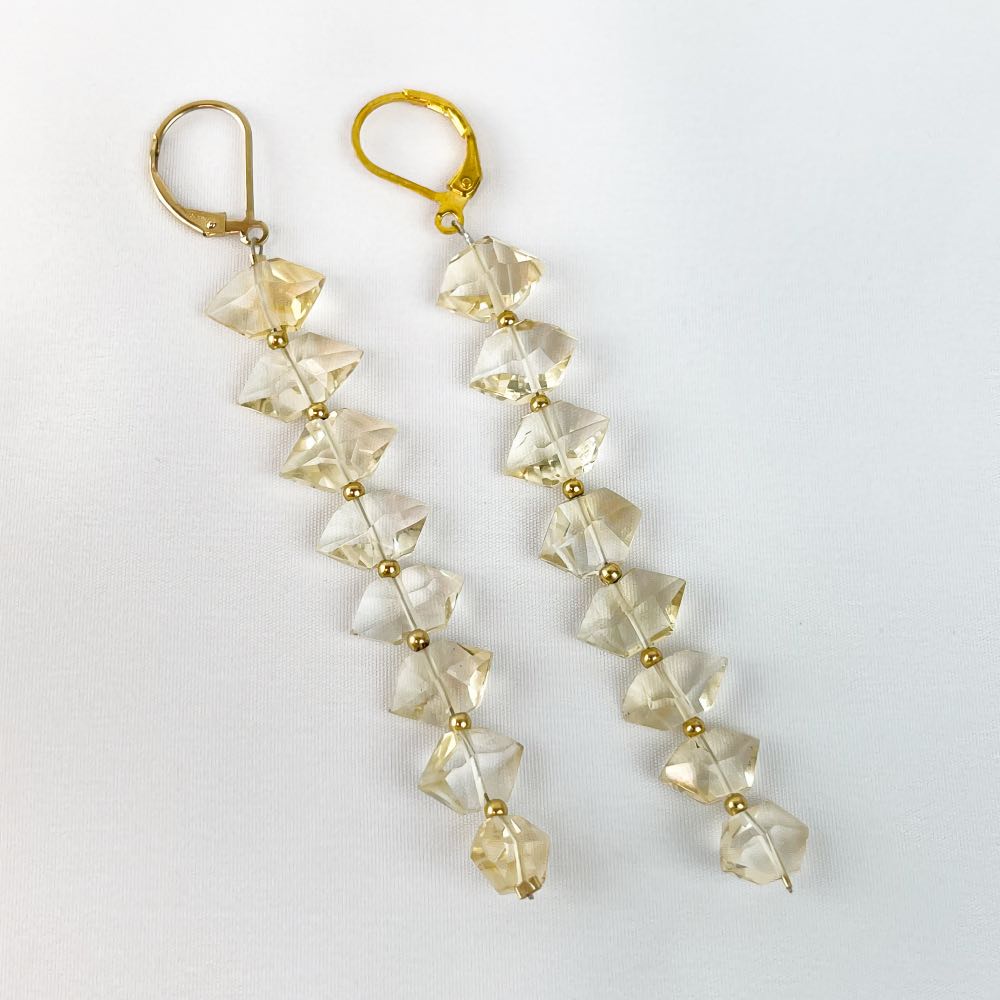 Boucle d'oreille Citrine
