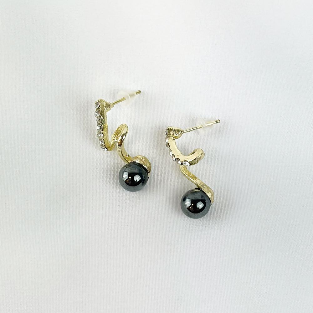 Boucle d'oreille Hématite