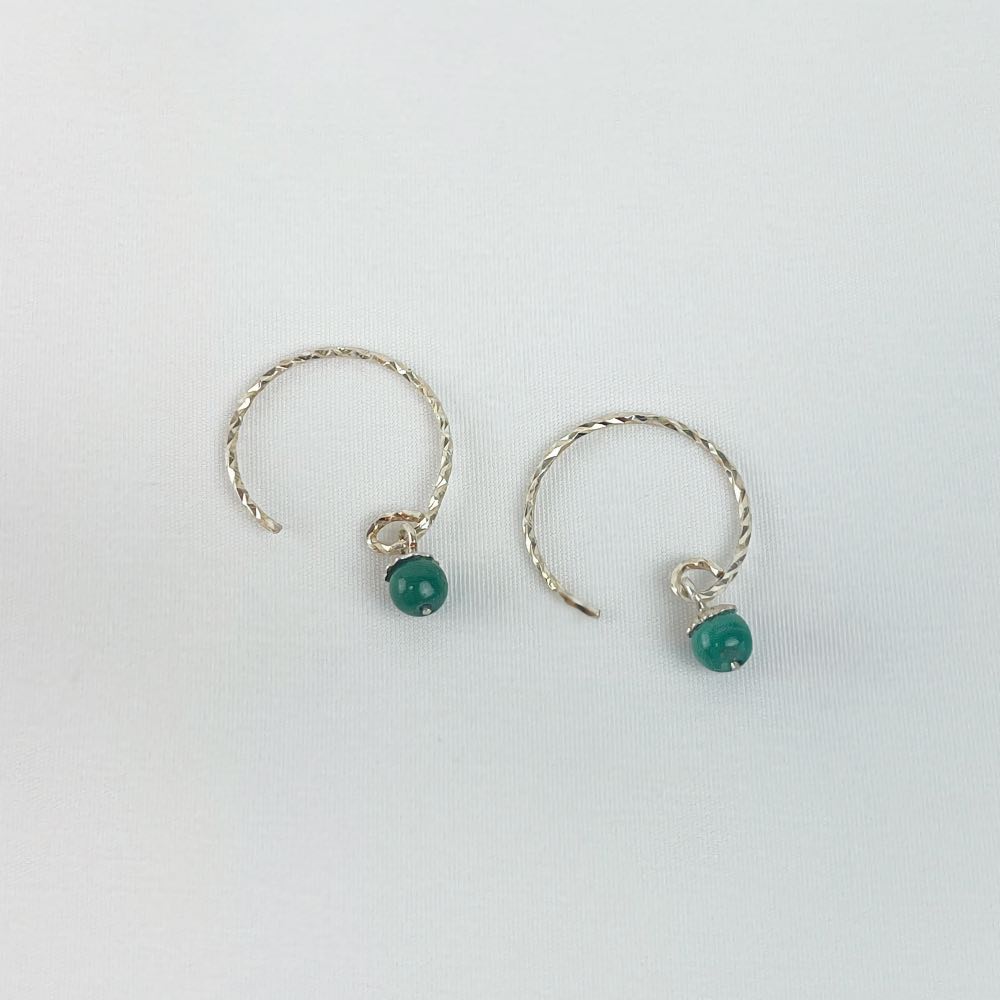 Boucle d'oreille Malachite
