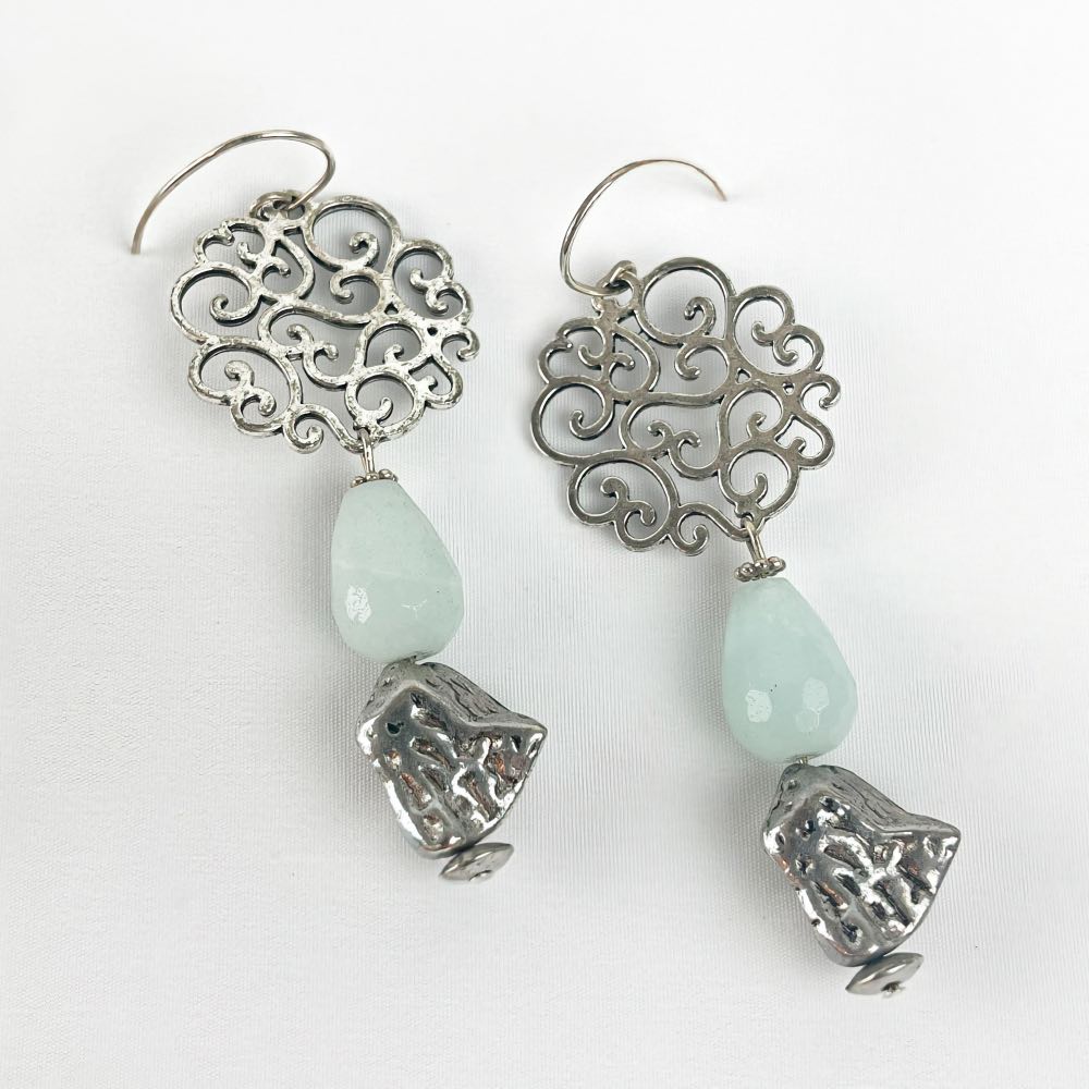 Boucle d'oreille Amazonite