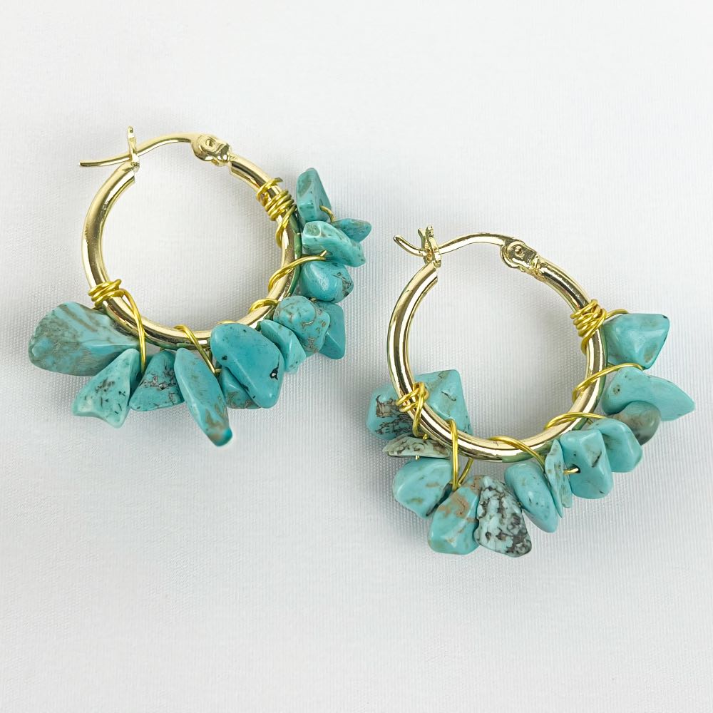Boucle d'oreille Turquoise