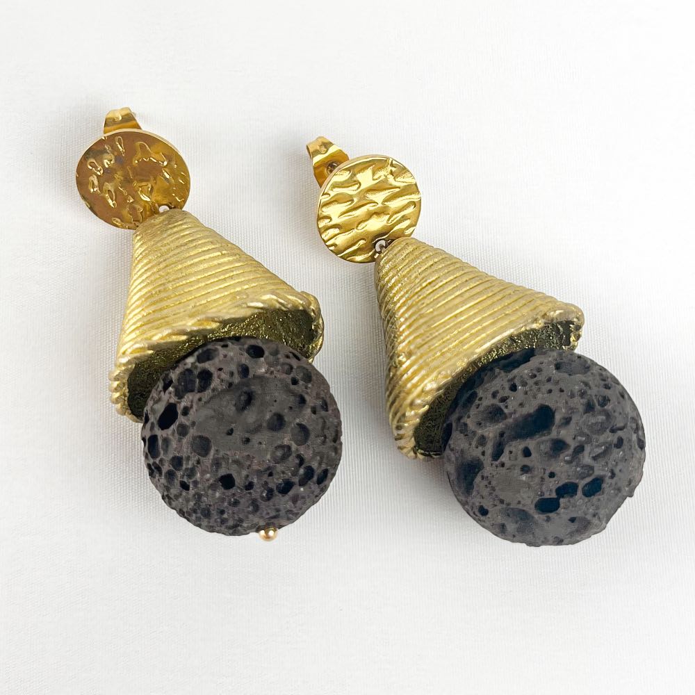 Boucle d'oreille Onyx
