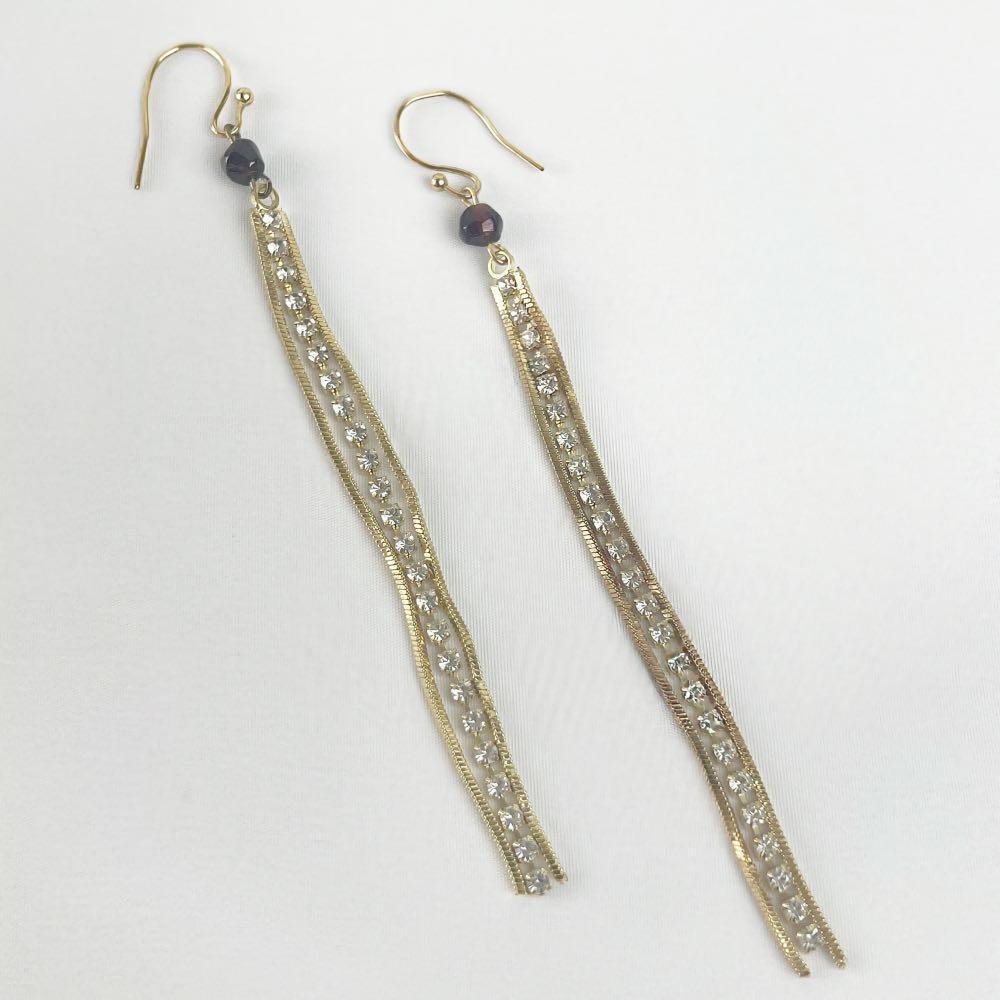 Boucle d'oreille Grenat