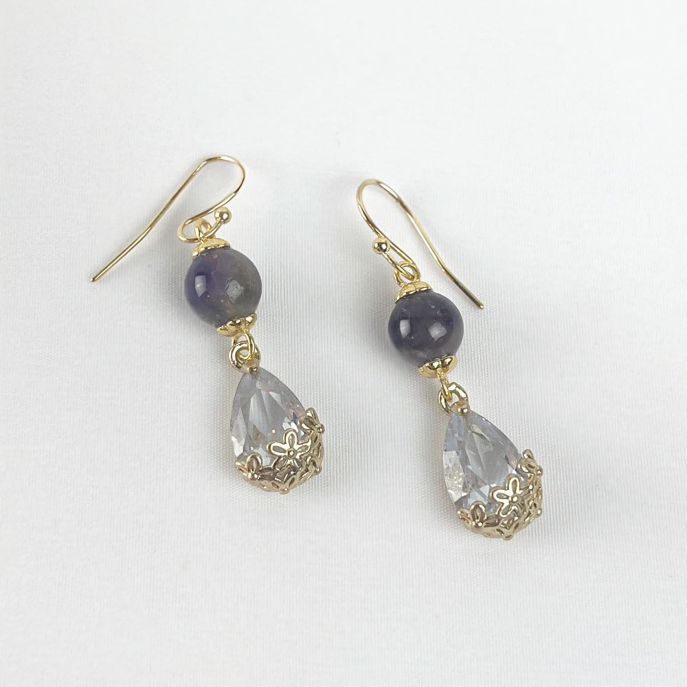 Boucle d'oreille Améthyste